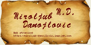 Miroljub Danojlović vizit kartica